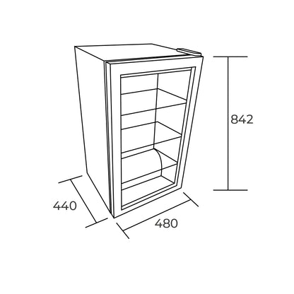 WINE / BEER  COOLER 96 LT. NEGRO