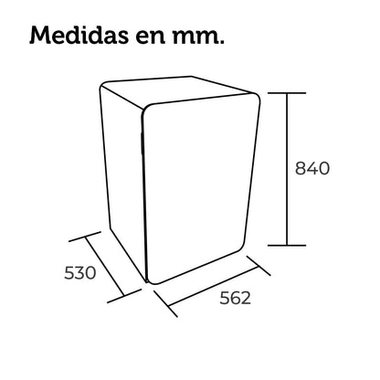 MINIBAR RETRO 116 LT. NEGRO