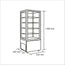 Vitrina Pastelera Vertical Negra 218 lts. 520x485x1590 mm.