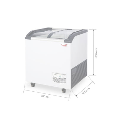CONGELADOR DUAL TIPO ISLA VIDRIO CURVO DE 163 L| SD220Q| Maigas