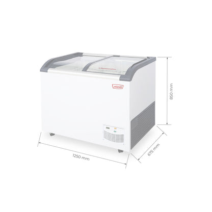 CONGELADOR DUAL TIPO ISLA VIDRIO CURVO DE 377 L | SD420Q |Maigas