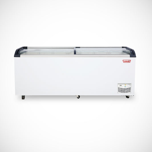 Congelador isla vidrio curvo 650 lts