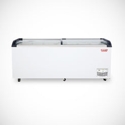 Congelador isla vidrio curvo 650 lts
