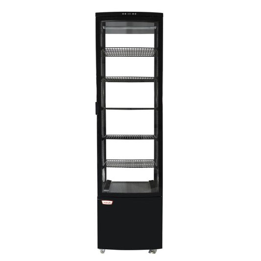 Vitrina pastelera vertical 288 lt. Negra