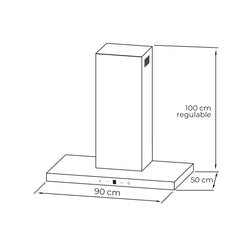 CAMPANA TOUCH PLACA INFERIOR V/NEGRO| 90M79| Maigas