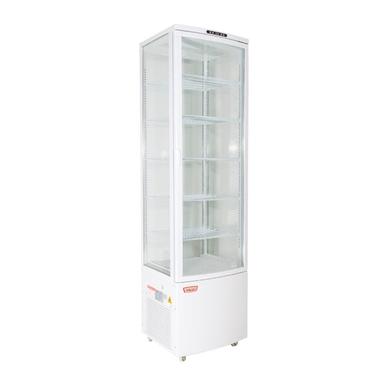 Vitrina pastelera vertical 288 lt. Blanca